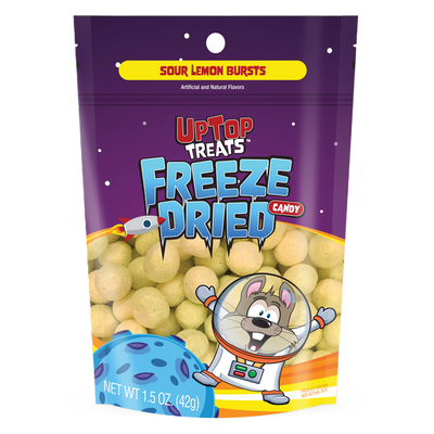 UpTop Treats Freeze Dried Sour Lemon Bursts, 1.5oz