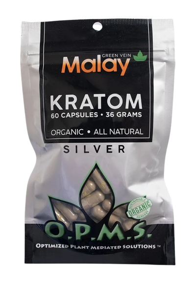 OPMS - Green Vein Malay Kratom Capsules - Multiple Sizes